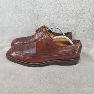 A. Testoni Shoes Mens Size 9 Brown Leather Lace Up Oxford *Read*
